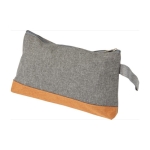 Trousse de toilette en polycanevas avec détails colorés Grey couleur orange quatrième vue