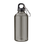 Gourde personnalisée recyclée avec mousqueton 400 ml Cruiser RPET couleur noir première vue