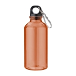 Gourde personnalisée recyclée avec mousqueton 400 ml Cruiser RPET couleur orange première vue