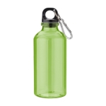 Gourde personnalisée recyclée avec mousqueton 400 ml Cruiser RPET couleur vert clair première vue