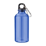 Gourde personnalisée recyclée avec mousqueton 400 ml Cruiser RPET couleur bleu ultramarine première vue