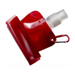 Gourde pliable fabriqué dans un plastique souple 420ml Rebel couleur rouge deuxième vue