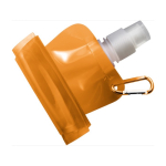 Gourde pliable fabriqué dans un plastique souple 420ml Rebel couleur orange deuxième vue