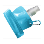 Gourde pliable fabriqué dans un plastique souple 420ml Rebel couleur bleu ciel deuxième vue