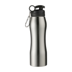 Gourde en acier avec mousqueton et bec 700 ml Inox Sender couleur argenté deuxième vue