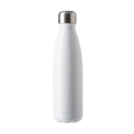 Bouteille en acier inoxydable avec bouchon à vis argenté 650ml couleur blanc première vue