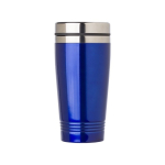 Mug isotherme personnalisé en acier brillant de 450ml Alu Color couleur bleu première vue