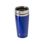 Mug isotherme personnalisé en acier brillant de 450ml Alu Color couleur bleu deuxième vue