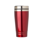 Mug isotherme personnalisé en acier brillant de 450ml Alu Color couleur rouge première vue