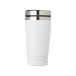 Mug isotherme personnalisé en acier brillant de 450ml Alu Color couleur blanc première vue