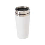 Mug isotherme personnalisé en acier brillant de 450ml Alu Color couleur blanc troisième vue