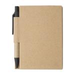 Mini carnets recyclés avec stylo A7 avec des pages lignées EcoPocket couleur noir première vue