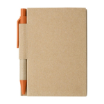 Mini carnets recyclés avec stylo A7 avec des pages lignées EcoPocket couleur orange première vue