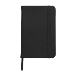 Carnet de poche couverture rigide en similicuir B7 pages rayées Notes couleur noir première vue