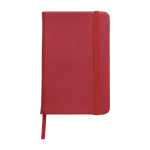 Carnet de poche couverture rigide en similicuir B7 pages rayées Notes couleur rouge première vue