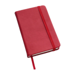 Carnet de poche couverture rigide en similicuir B7 pages rayées Notes couleur rouge troisième vue