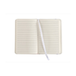 Carnet de poche couverture rigide en similicuir B7 pages rayées Notes couleur blanc première vue