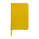 Carnet de poche couverture rigide en similicuir B7 pages rayées Notes couleur jaune première vue