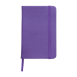 Carnet de poche couverture rigide en similicuir B7 pages rayées Notes couleur violet première vue