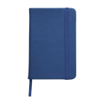 Carnet de poche couverture rigide en similicuir B7 pages rayées Notes couleur bleu foncé première vue