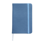 Carnet de poche couverture rigide en similicuir B7 pages rayées Notes couleur bleu ciel première vue