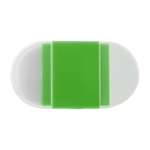 Gomme avec taille-crayon et capuchon de chaque côté et centre coloré couleur vert deuxième vue