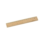 Règle promotionnelle en bambou avec centimètres et pouces 15cm Bamboo couleur marron troisième vue