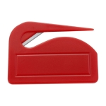 Coupe-papier ouvre-lettres en plastique avec lame en métal Colors couleur rouge première vue
