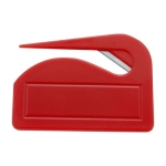 Coupe-papier ouvre-lettres en plastique avec lame en métal Colors couleur rouge deuxième vue
