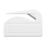 Coupe-papier ouvre-lettres en plastique avec lame en métal Colors couleur blanc deuxième vue