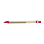Stylo écologique en carton avec clip en bois à l'encre bleue Woodclip couleur rouge première vue