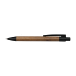 Stylo en bambou avec détails colorés et encre bleue Basic Colors couleur noir deuxième vue