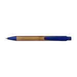 Stylo en bambou avec détails colorés et encre bleue Basic Colors couleur bleu première vue