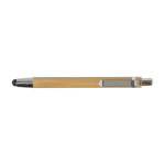 Stylo au finition argent et pointeur encre noire Multifonction Bamboo couleur bois première vue