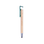 Stylo tactile avec support portable, encre bleue, Bamboo Versatile couleur vert foncé avec zone d'impression