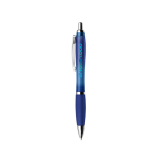 Stylo publicitaire avec finition antidérapante Encre Bleue Colors couleur bleu avec zone d'impression