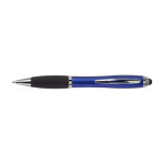 Stylo antidérapants avec stylet et encre caoutchoutée noire Touch couleur bleu première vue