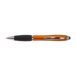 Stylo antidérapants avec stylet et encre caoutchoutée noire Touch couleur orange première vue