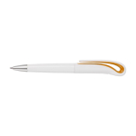 Stylo avec clip en forme de cygne et Encre Noire White Swan couleur orange deuxième vue