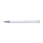 Stylos à bille publicitaires ABS Encre Bleue avec clip Cygne blanc couleur vert clair deuxième vue