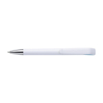 Stylos à bille publicitaires ABS Encre Bleue avec clip Cygne blanc couleur bleu ciel deuxième vue
