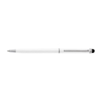 Stylo fin avec pointe tactile, couleur chromée, encre bleue Vip Thin couleur blanc première vue