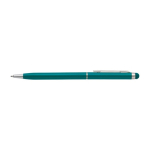 Stylo fin avec pointe tactile, couleur chromée, encre bleue Vip Thin couleur turquoise deuxième vue