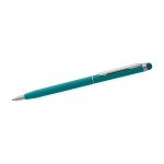 Stylo fin avec pointe tactile, couleur chromée, encre bleue Vip Thin couleur turquoise troisième vue