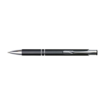 Stylo de qualité en métal avec finitions argentées Encre bleue Glober couleur noir première vue