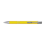 Stylo de qualité en métal avec finitions argentées Encre bleue Glober couleur jaune première vue