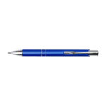 Stylo de qualité en métal avec finitions argentées Encre bleue Glober couleur bleu roi première vue