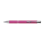 Stylo de qualité en métal avec finitions argentées Encre bleue Glober première vue