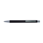 Stylo en plastique avec logo à effet miroir couleur noir première vue