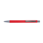 Stylo en plastique avec logo à effet miroir couleur rouge première vue